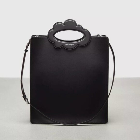 Coach Cloud Handle Tote In Coachtopia Leather Black - Picture 2 of 16